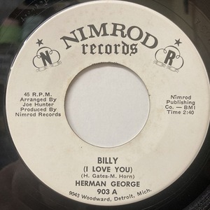 HERMAN GEORGE / BILLY (I LOVE YOU) (7インチシングル)