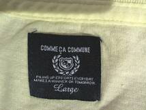 ☆コムサコミューン【COMME CA COMMUNE】プリント 半袖Tシャツ 丸首 コットンＴシャツ L 薄黄　イエロー_画像5