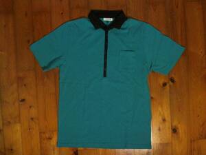 *a-veve Homme [a.v.v HOMME] half button short sleeves shirt cotton short sleeves shirt 50 green blue green 