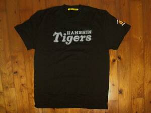 ☆①☆未使用☆阪神タイガース【Tigers】ラメプリント ロゴプリント半袖Tシャツ LL 黒 ブラック