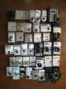  compact digital camera Junk large amount summarize CANON,FUJIFILM,NIKON,SONY etc. total 40 point 