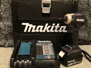 makita マキタ 18V 充電式インパクトドライバ TD172Dオーセンティックパープル+バッテリー1個(6.0Ah) 充電回数8回+DC18RF+ケース