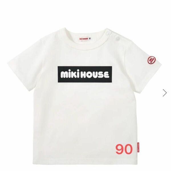 ミキハウス　ロゴボックスTシャツ 90 新品　mikihouse