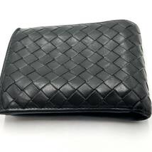 1円 ボッテガヴェネタ BOTTEGA VENETA イントレチャート レザー 二つ折り 財布 ウォレット ダークグレー メンズ B03616149S_画像3