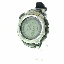 稼働 CASIO SPORT カシオ スポーツ PROTREK プロトレック PRW-1300J シルバー デジタル 多機能 タフソーラー メンズ 腕時計 中古_画像1