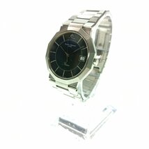 BAUME & MERCIER ボーム ＆ メルシエ RIVIERA リビエラ 5112 クォーツ シルバー デイト 黒文字盤 メンズ SS ブランド 腕時計 中古_画像1