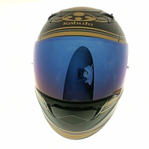 KABUTO カブト フルフェイスヘルメット KAMUI-3 CLASSIC M 57-58cm ブラック/ゴールド シールド JIS 全排気量対応 バイク用品 中古
