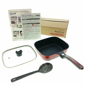  unused Bellfina bell fi-naTHE PRIME multi bread square 3 point set A-77637 red japanetjapa net cookware used 