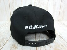 F.C.R.B x APE x NEWERA コラボ 9FIFTY スナップバック キャップ 帽子 ブラック エイプ ニューエラ 中古/USED_画像4