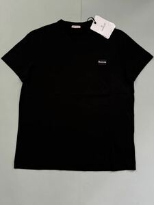 新品 モンクレール MONCLER 最高級Tシャツ　胸　ロゴマーク　L 黒　コットン１００％モンクレールジャパンタグ付き正規品