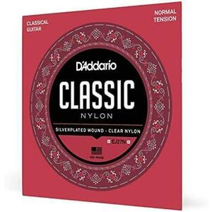 ★Normal_単品★ D'Addario ダダリオ クラシックギター弦 Classics Silver Wound/Clear Nylon - Student Normal EJ27N 【国内正規品】