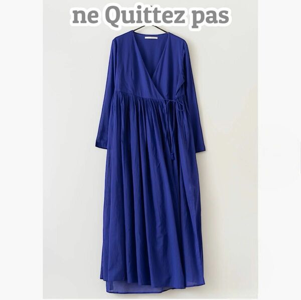 2way【完売品】ne Quittez pas ヌキテパ　ワンピース　Vネック nequittezpa ギャザーワンピース 