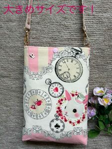 B cotton Kobayashi * mystery. country. Alice. rabbit * pink * Mini pochette * smartphone pouch * smartphone case * hand made 