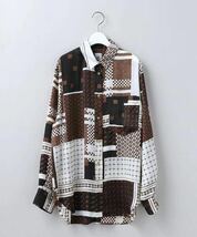 6(ROKU)＞PATTERN BLOCK SHIRT/シャツ ¥25,300 チェック 長袖 38 240320_画像1