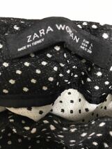 ZARA ドット柄 プリーツスカート 黒 L 1925_画像7