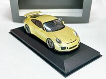 【限定100台！】 1/43 ポルシェ 911 GT3 カーティマ特注 991.1 ライムゴールド porsche 911 cartima ミニチャンプス_画像6