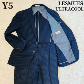 LESMUES レミュー ウルトラクール セットアップスーツ Y5 ストライプ ネイビー 春夏
