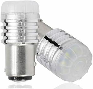 ホワイト 超高輝度LED 段違い180度 ダブル球 1157 BAY15D S25 P213020SMD 12V-24V トラック