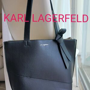 カールラガーフェルド KARL LAGERFELD トートバッグ 肩掛け ブラック 鞄 ショルダーバッグ 大容量 ビジネスバッグ