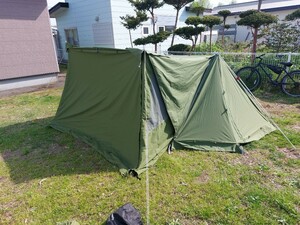 スームルーム ミリタリーテント X-large フロントドアパネル 中古 パップテント Soom loom military tent ソロキャンプ 軍幕 TC素材 