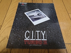 1983 год 10 месяц выпуск Honda City турбо II каталог 
