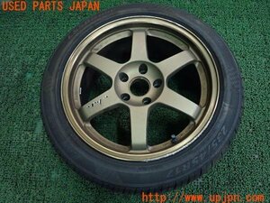 3UPJ=15810961]ランサーエボリューションVII(CT9A)RAYS レイズ TE37 17インチホイール 17×8.5JJ PCD114.3 +30 5穴 1本 中古