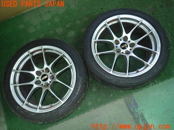 3UPJ=13250919]インプレッサ WRX-STi(GVB C型)BBS RF522 18インチホイール① 9J +48 PCD114.3 5穴 2本 中古