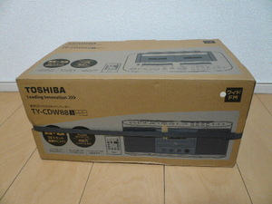  unused! TOSHIBA Toshiba CD radio cassette recorder TY-CDW88 silver double cassette! remote control attaching!