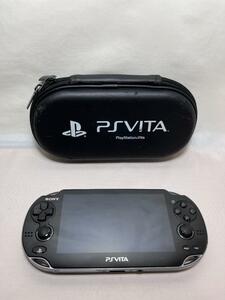 ☆SONY Playstation VITA PS VITA 3G/Wi-Fiモデル PCH-1100 クリスタル・ブラック　専用ケース付き　動作品