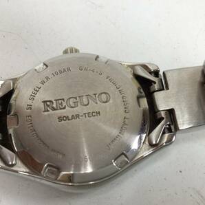 3557■REGUNO chouchou レグノシュシュ ソーラー腕時計 SOLAR TECH E011-T016260 W.R.10ber 稼働 ※2秒ずつ動きます。の画像3