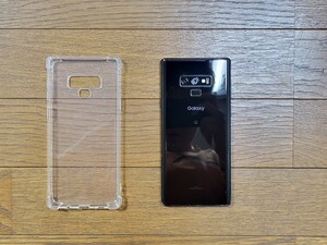 送料無料＆匿名配送　微画面焼け　au版　Galaxy Note 9 SIMロック解除済 クリアケース付