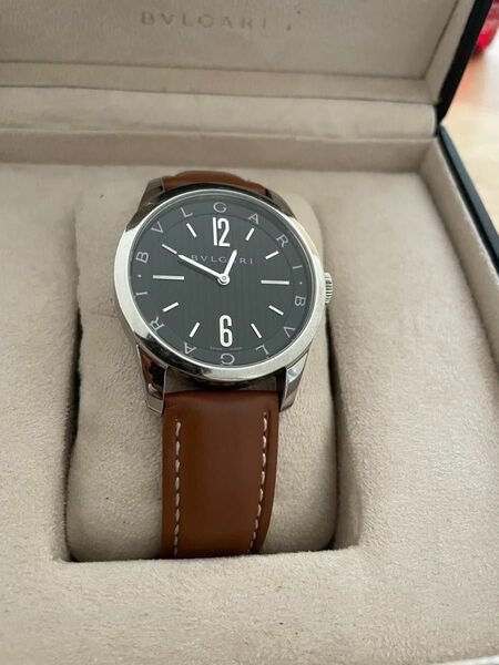 BVLGARI(ブルガリ) 腕時計 ソロテンポ ST37S/ST37BSS メンズ SS 黒　外箱　保証書付き 腕時計 時計