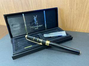 YSL Eve sun rolan fountain pen black change ink 2 ps attaching unused origin case attaching black Gold *h1882