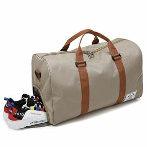 ボストンバッグ ショルダーバッグ トラベルバッグ 旅行 カバン 大容量 ベージュ メンズ レディース ユニセックス シンプル 高品質 鞄