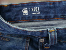 G-STAR RAW ３３０１ ジースターロウＵＳＥＤジーンズ　Ｗ３１_画像3