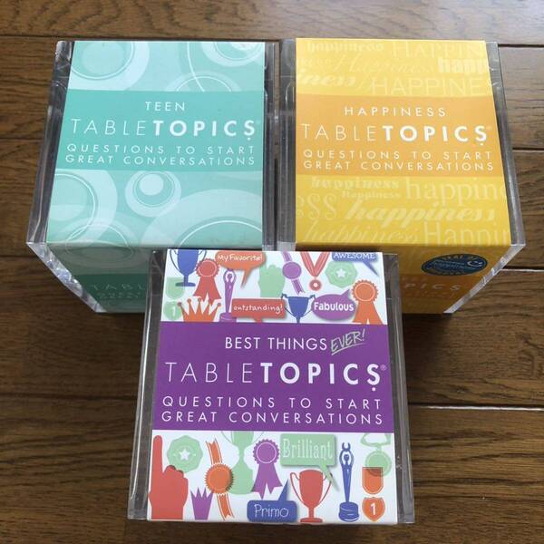 Table Topics 英語 質問カード 135枚 コミュニケーション 3種類