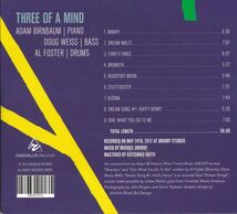 CD　★Three Of A Mind - Adam Birnbaum 、 Al Foster 、 Doug Weiss　輸入盤　(DR001)　紙ジャケ_画像2