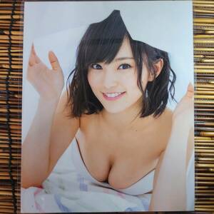 [ high quality thick 150μ laminate processing ] Yamamoto Sayaka BUBKA swimsuit A4 change magazine scraps 2 page [ bikini model ]