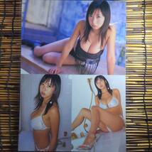 【高品質厚手１５０μラミネート加工】夏目理緒 ヤンマガBIKiNIES2004.1.27 水着 A4 雑誌切り抜き 6ページ 【グラビアアイドル】_画像5