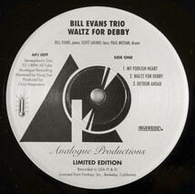 アナプロ 高音質盤 Bill Evans Trio Waltz For Debby Analogue Productions APJ 009 HQ-180 Mofi 180g 重量盤 ビル・エバンス エヴァンス_画像5