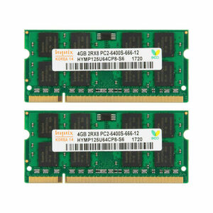  new goods Note PC for memory hynix high niksPC2-6400S DDR2 800MHz 4GB×2 pieces set total 8GB free shipping 