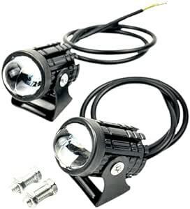 HTharros バイク 用 フォグランプ LED ライト 汎用 12W 作業灯 ワークライト 黄 白 切替 12V 24V 兼用