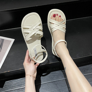 *.... sandals lady's beach sandals woman summer shoes strap sandals strap commuting going to school summer ko-te white 25cm