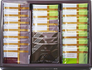 春夏の贈り物ギフト　焼菓子＆紅茶セット スーパースイーツ ベイクドクッキー(ショコラ・シナモンシュガー)×各9、紅茶ティーバッグ(2g)×3