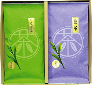 春夏の贈り物ギフト　京都産宇治茶詰合せ 煎茶（60g）・ほうじ茶（30g）×各1