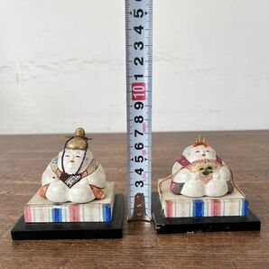 fd60523 豆雛 雛人形 土人形 木製台座付 郷土 日本 和骨董 和小物 ひな人形の画像10