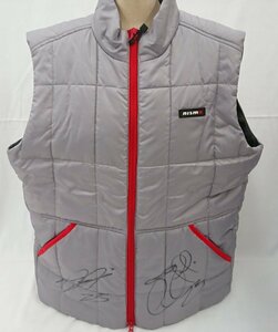 ★中古品★ nismo ダウンベスト LL 松田次生 ロニー・クインタレッリ サイン入り ニスモ【他商品と同梱歓迎】