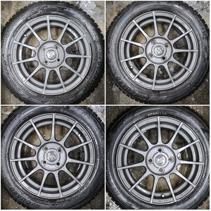 ★中古品★YOKOHAMA iceGUARD IG60 2021年製 175/65R15 スタッドレスタイヤホイールセット 15×6J+45 100-4H【他商品と同梱歓迎】