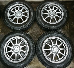 ★中古品★PIRELLI ピレリ ICE ASIMMENTRICO PLUS 195/65R15 4本セット 15インチアルミホイール 6J+45 114.3-5H【他商品と同梱歓迎】