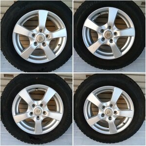 ★中古品★GOODYEAR ICENAVI7 195/65R15 2021年製 スタッドレスタイヤホイールセット 15×6J+50 114.3-5H【他商品と同梱歓迎】